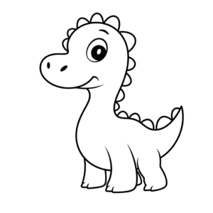 Desenho de dinossauro para bebês para colorir
