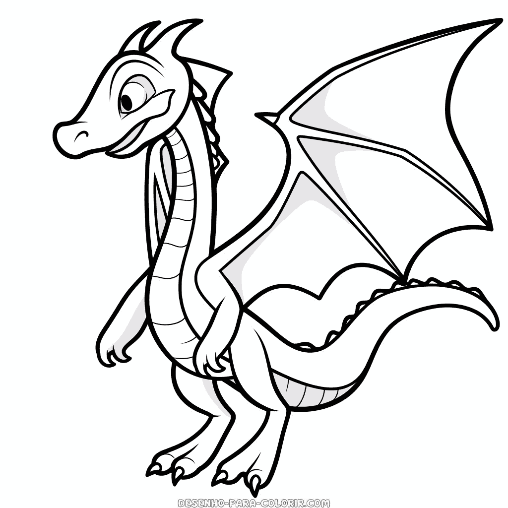 Desenho de dinossauro pterodáctilo para colorir