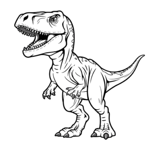 Desenho de dinossauro t rex para colorir