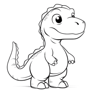 Desenho de para crianças dinossauro para colorir