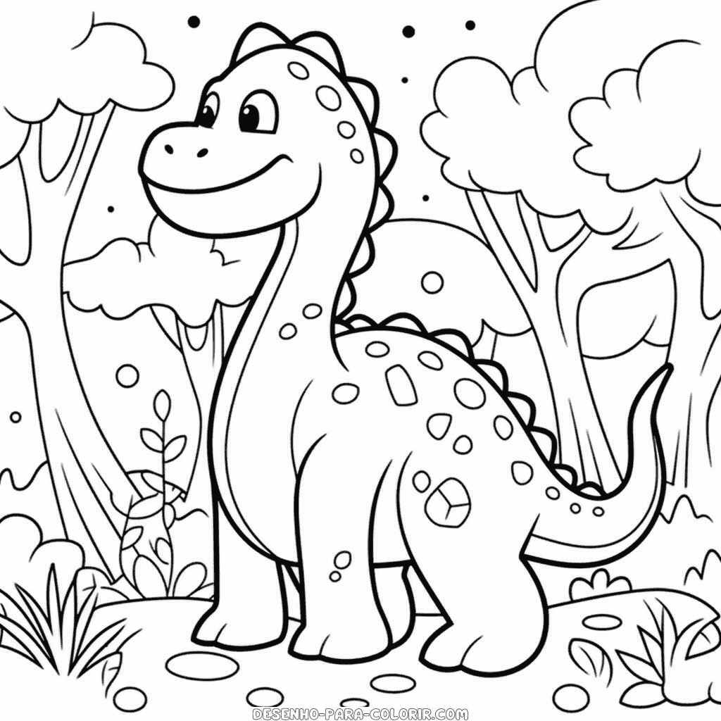 Desenhos para colorir gratuitos de Dinossauros para baixar