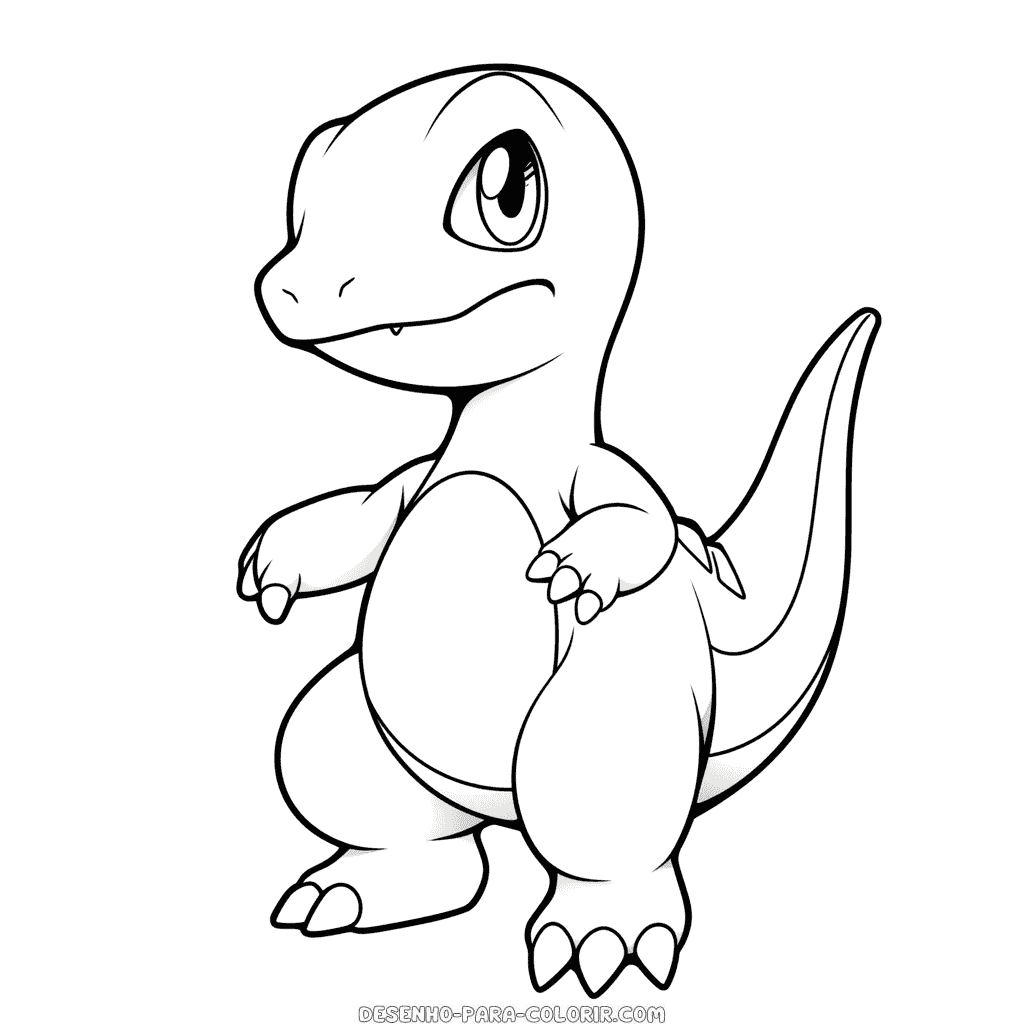Desenho de pokémon dinossauro para colorir
