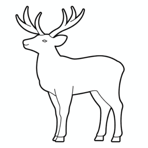Desenho de alce para colorir