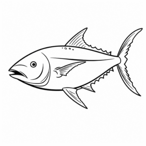 Desenho de atum albacora para colorir