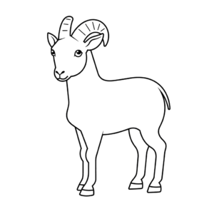 Desenho de cabra para colorir