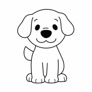 Desenho de cachorro para colorir
