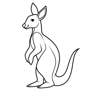 Desenho de canguru para colorir