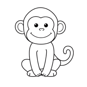 Desenho de chimpanzé para colorir
