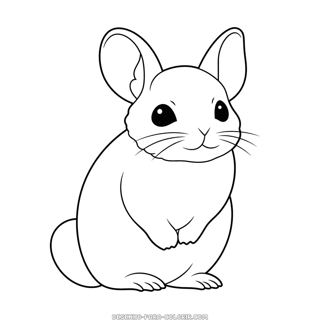 Desenho de chinchila para colorir