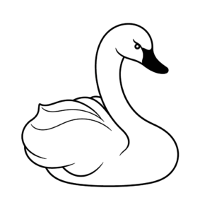 Desenho de cisne para colorir