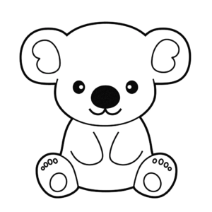 Desenho de coala para colorir