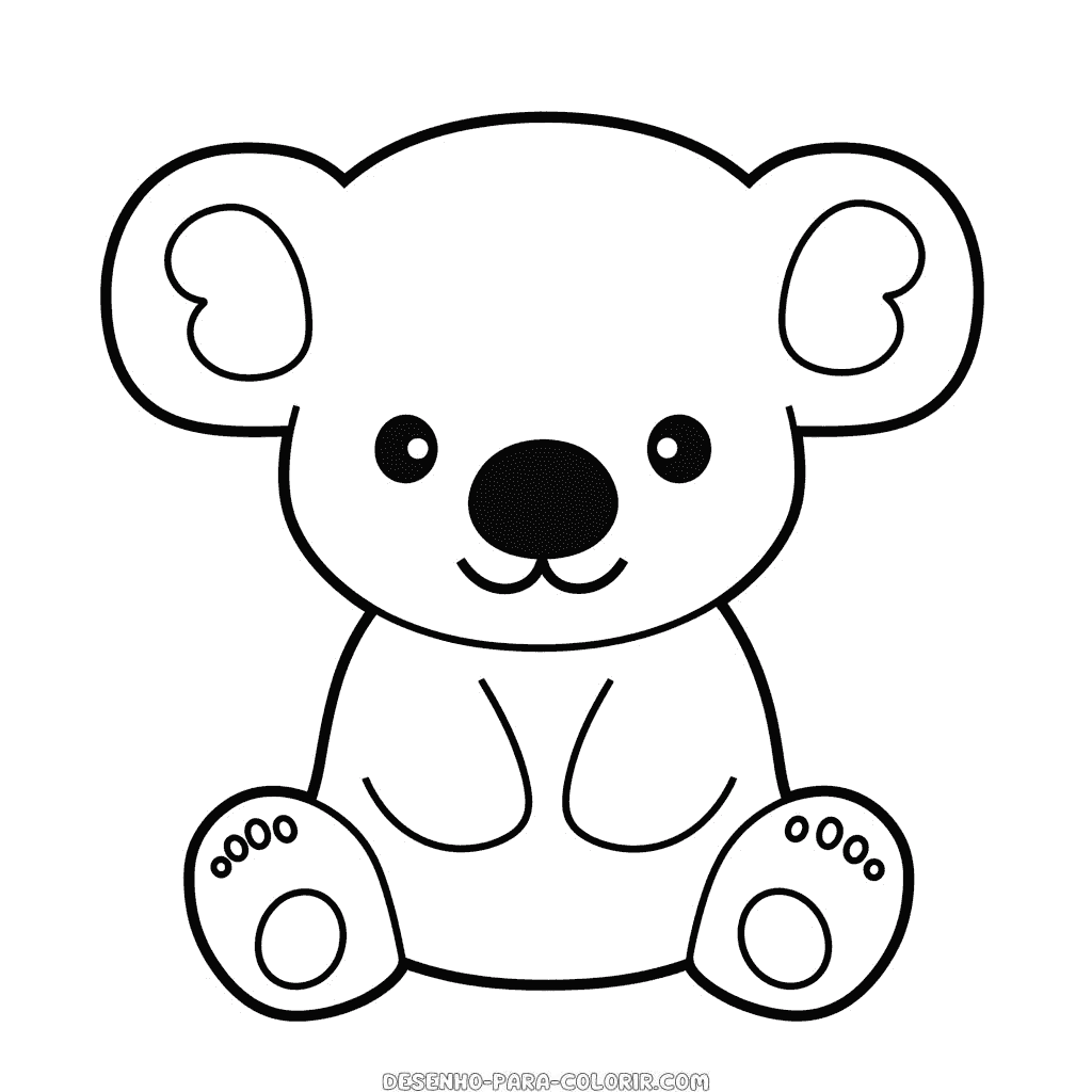 Desenho de coala para colorir