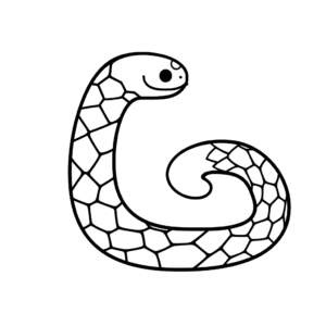 Desenho de cobra para colorir