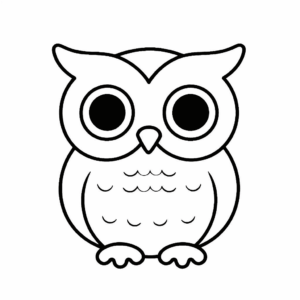 Desenho de coruja para colorir