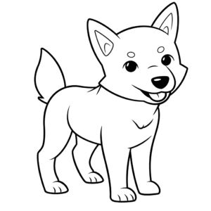 Desenho de dingo para colorir