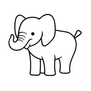 Desenho de elefante para colorir