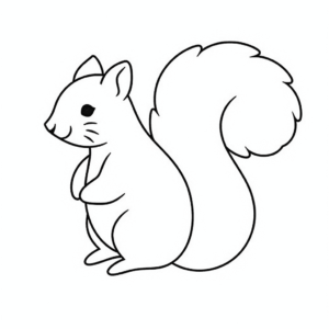 Desenho de esquilo para colorir