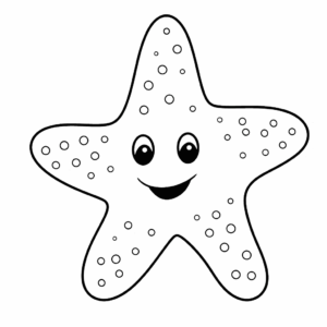 Desenho de estrela do mar para colorir