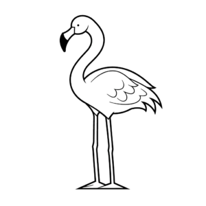Desenho de flamingo para colorir