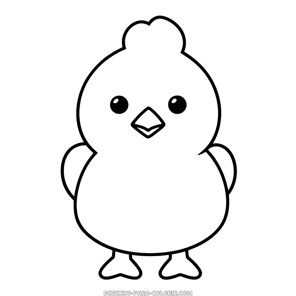 Desenho de frango para colorir