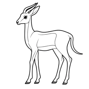 Desenho de gazela para colorir