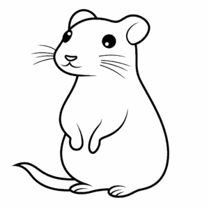 Desenho de gerbilo para colorir