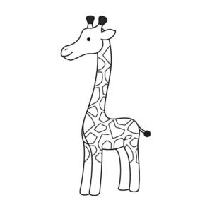 Desenho de girafa para colorir