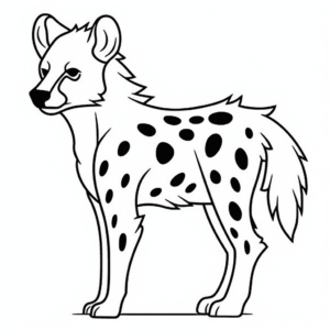 Desenho de hiena para colorir
