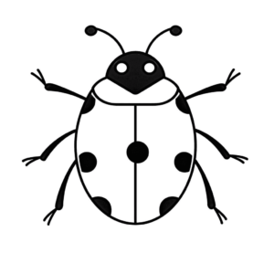 Desenho de joaninha para colorir