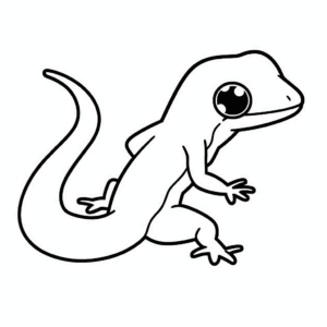 Desenho de lagarto para colorir