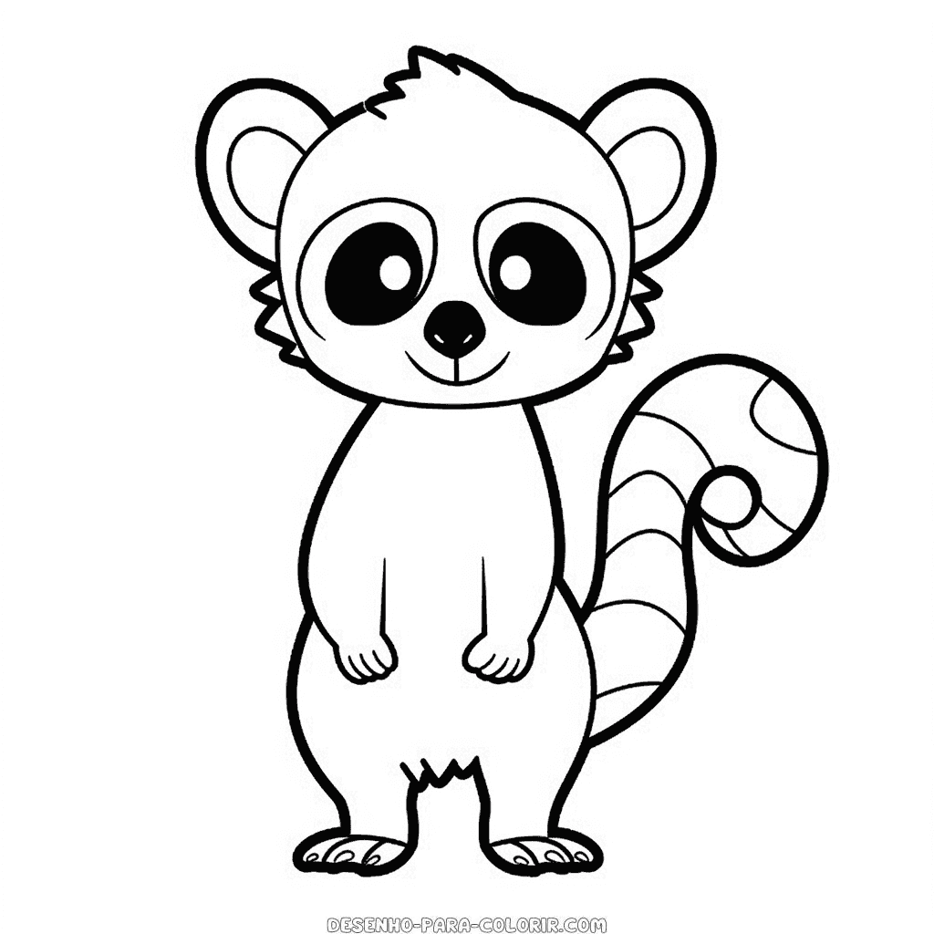 Desenho de lêmure para colorir
