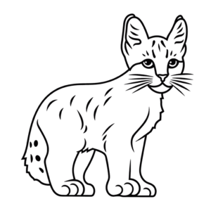 Desenho de lince para colorir