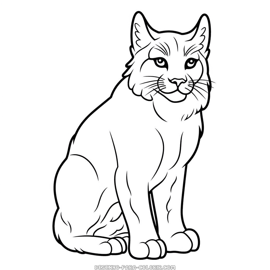 Desenho de lince para colorir