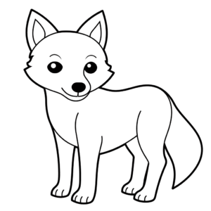 Desenho de lobo cinza para colorir