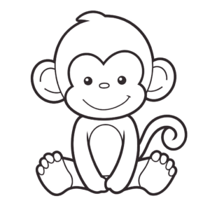 Desenho de macaco para colorir