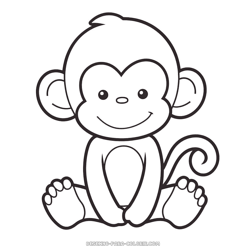 Desenho de macaco para colorir