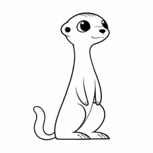 Desenho de meerkat para colorir