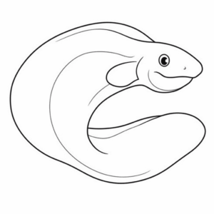 Desenho de moreia para colorir