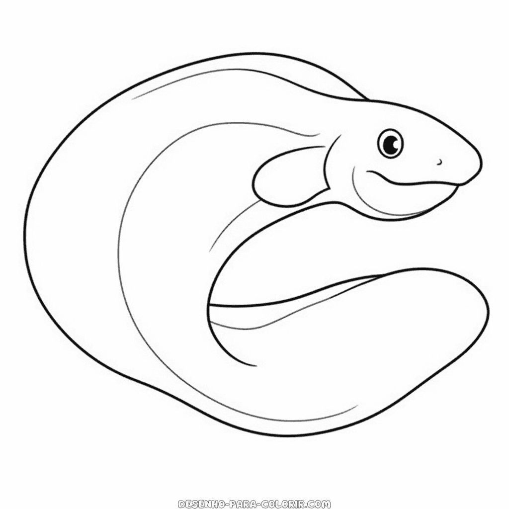 Desenho de moreia para colorir