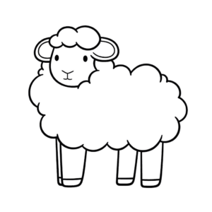 Desenho de ovelha para colorir