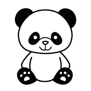 Desenho de panda para colorir
