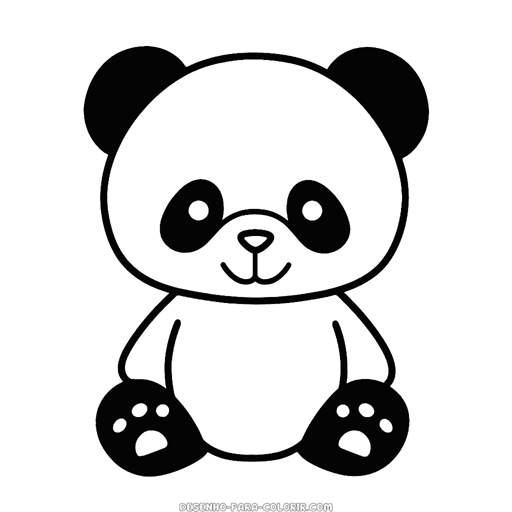 Desenho de panda para colorir