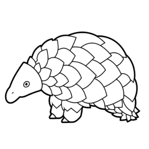 Desenho de pangolim para colorir