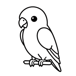 Desenho de papagaio para colorir