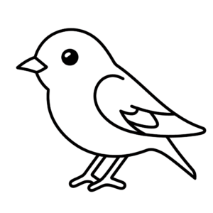 Desenho de pardal para colorir