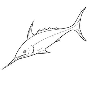 Desenho de peixe-espada para colorir
