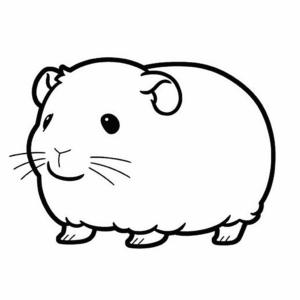 Desenho de porquinho da índia para colorir