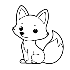 Desenho de raposa vermelha para colorir