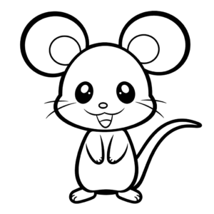 Desenho de rato para colorir