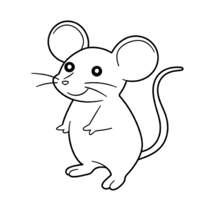 Desenho de rato para colorir